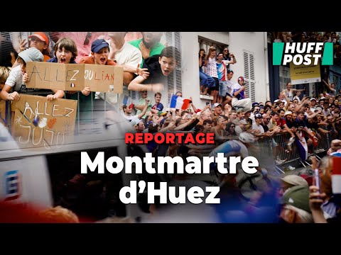 L’ambiance survoltée de la course de cyclisme dans les rues de Montmartre