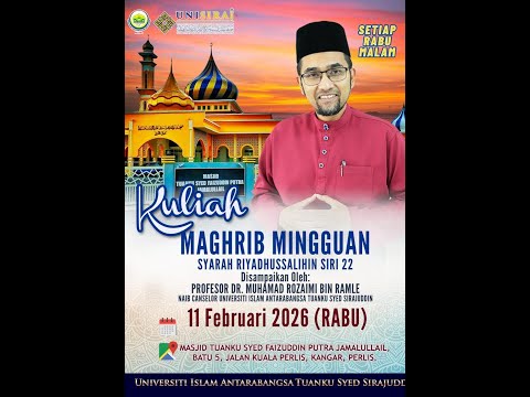 (LIVE) 11-02-2026 Profesor Dr Muhamad Rozaimi Ramle: Bab Sabar | Syarah Riyadhus Solihin (Siri 22)