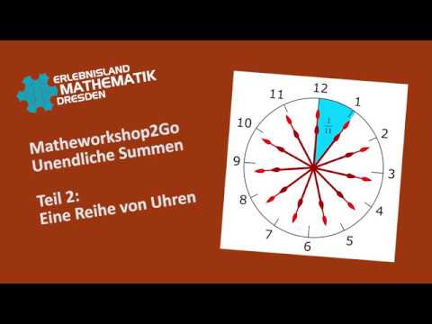 Matheworkshop2Go Unendliche Summen Teil II: Eine Reihe von Uhren