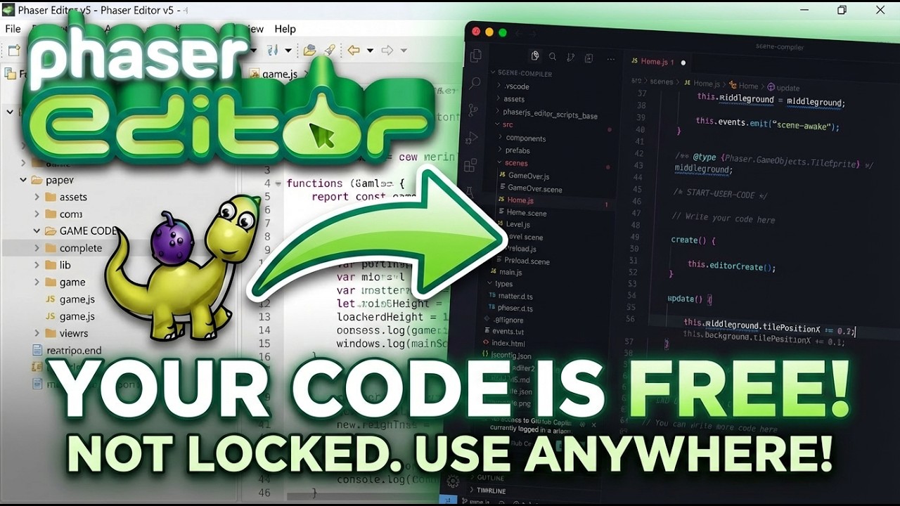 🛠️ CODE YOU ACTUALLY OWN | Phaser Editor v5 Scene Editor for Phaser 💻