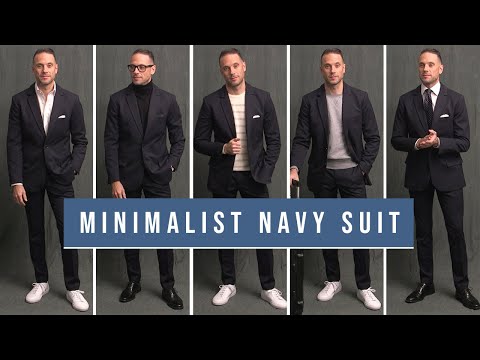 5 Minimalist Navy Suit Outfit Ideas | Men's Wardrobe...