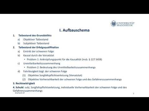 Strafrecht AT Teil 22 (Erfolgsqualifizierte Delikte)