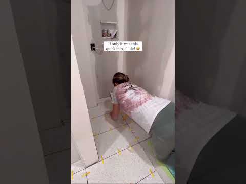 Installing Faux Terrazzo Floor Tile ✨ Hall Bathroom Upgrade