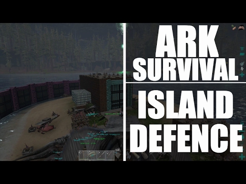 ISLAND BASE DEFENCE - Ark Survival Raid - Primitive plus Server WAR - (xbox official pvp)