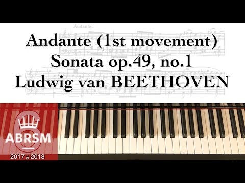 Andante (op.49 no.1/1) by L. van Beethoven - TUTORIAL