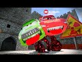 Relâmpago McQueen VS Mater Cars Monstro VS Super Megamix CARROS GRANDES MONSTER