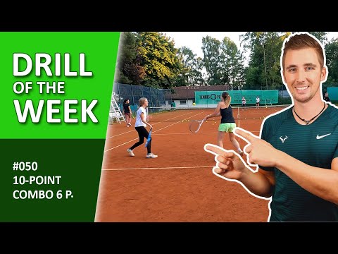 "10-Point-Combo 6 Players" - Tennis Doubles Drill For Stroke Continuity | "Drill of the Week" #050