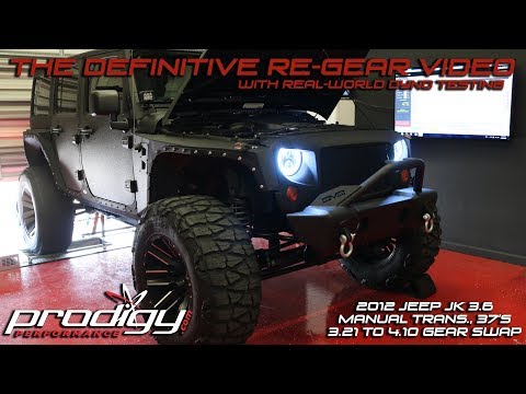 The Definitive Re-Gear Video - Jeep Wrangler 3.6 Pentastar 4.10 Ring & Pinion Swap Dyno Results
