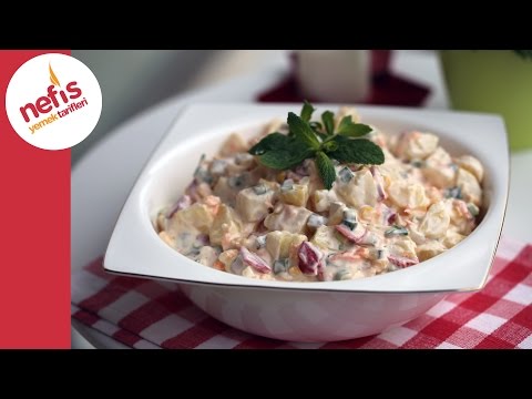 Köz Biberli Yoğurtlu Patates Salatası Tarifi Video