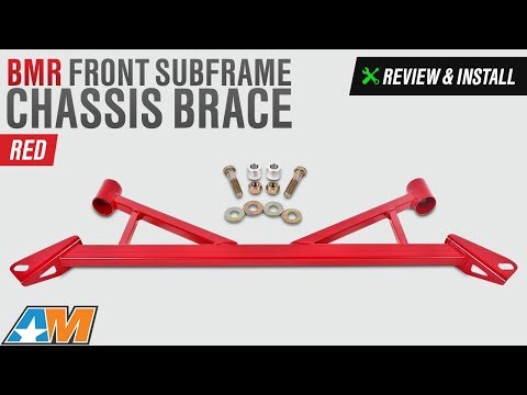 2015-2017 Mustang (GT, EcoBoost) BMR Front Subframe Chassis Brace - Red Review & Install