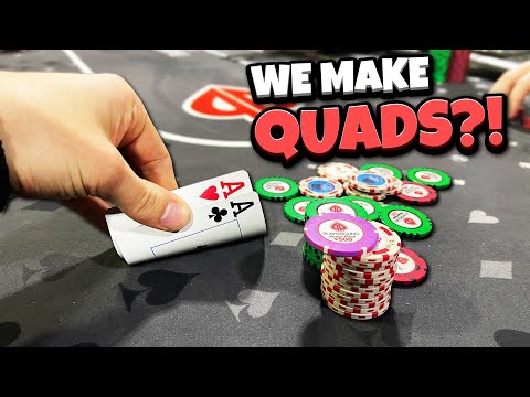 POCKET ACES and we flop QUADS?! $4000 FLIP?! | Poker Vlog #204