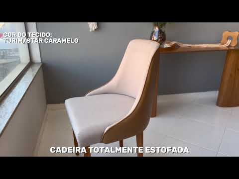 Video thumbnail of Conjunto com 2 Cadeiras Esmeralda em Madeira Maciça para Sala de jantar - Moderna