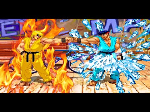 [Street Fighter Mugens] KeN Burn Vs Ice RYu HIGHLY INSANE FIGHT
