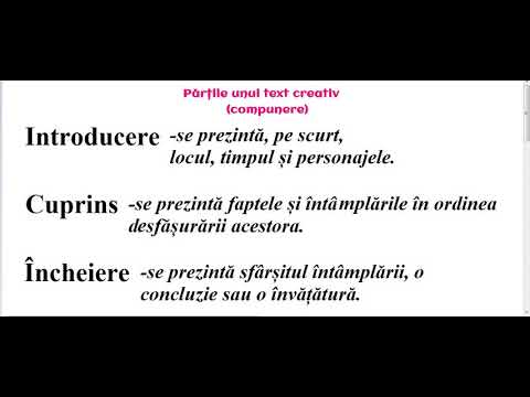 1 Părțile unei compuneri