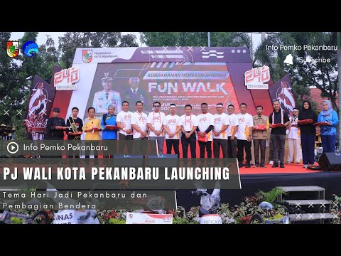 Pj Wali Kota Pekanbaru Launching Tema Hari Jadi Pekanbaru dan Pembagian Bendera
