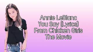 Annie LeBlanc - Stay (Lyrics)