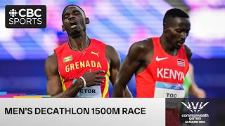 Men's decathlon 1500m race (Final event) featuring Damian Warner on Day 8 of the Commonwealth games