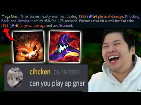 This dude told me try AP Gnar who has a 150% AP Ratio on his ult and does over 1800+ dmg..