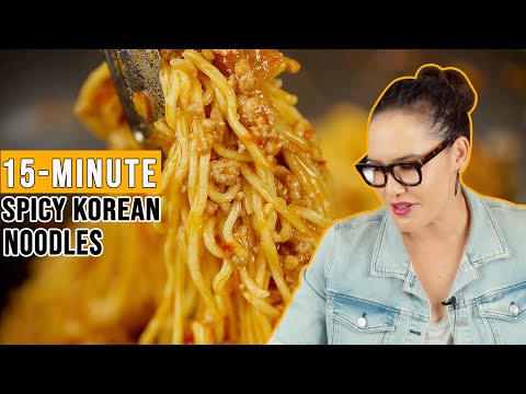 15-minute Spicy Korean Pork Noodles 🔥🔥🔥 | Marion's Kitchen