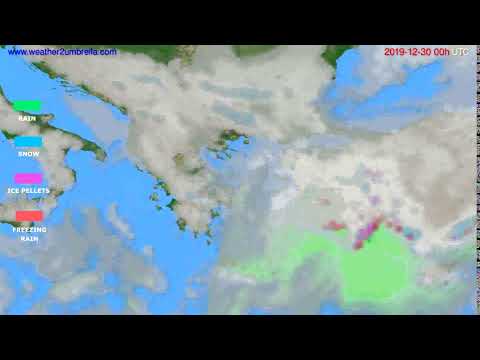 Precipitation forecast Greece // modelrun: 00h UTC 2019-12-29