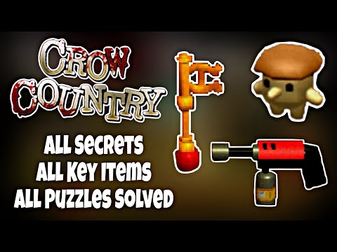 All Puzzles Solved, Key Item Locations, Maps & All 15 Secrets in Crow Country Pt 1