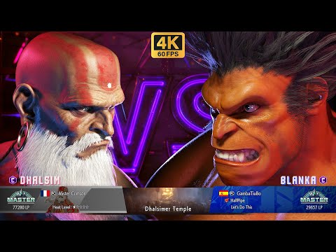 SF6 🔥 Mister Crimson (DHALSIM) VS GambaTiuBo (BLANKA) 🔥 4K ACTION 🔥 STREET FIGHTER 6