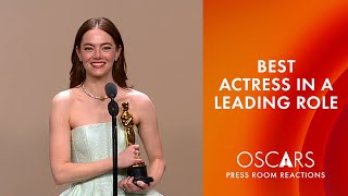 Emma Stone   Best Actress in a Leading Role   Oscars 2024 Press Room Speech