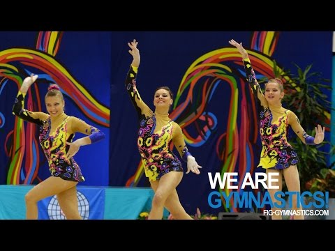 BELGIUM Women's Groups - Dynamic Qualifications  -- 2014 Acrobatic Worlds, Levallois-Paris (FRA)