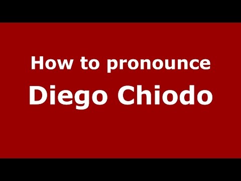 How to pronounce Diego Chiodo (Spanish/Argentina) - PronounceNames.com