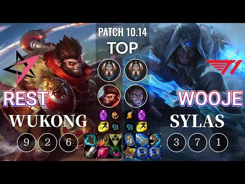 JT Rest Wukong vs T1 Wooje Sylas Top - KR Patch 10.14