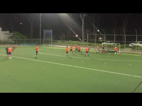 Dutch Men's National Hockey team attacking penalty corner variation training