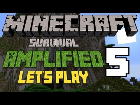 Minecraft Let's Play AMPLIFIED Survival Episode 5: Potato!