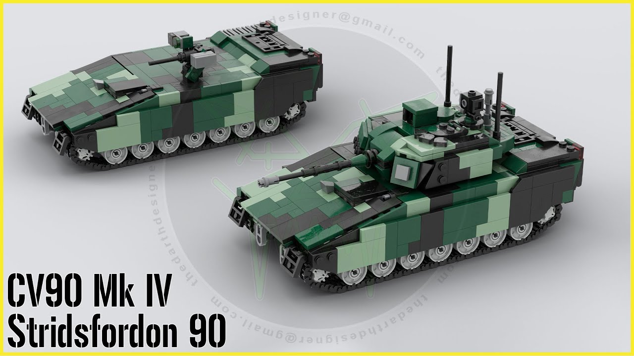 Cool CV90 Stridsfordon Mk IV built with LEGO at 1:35 Scale!