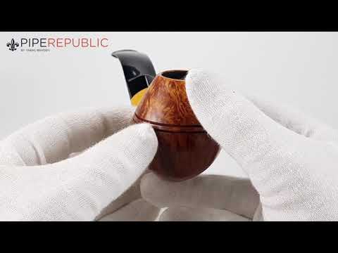 S. Bang Gruppe 7 Pfeifen Freehand Bulldog mit Edelholzapplikation Einzelstück