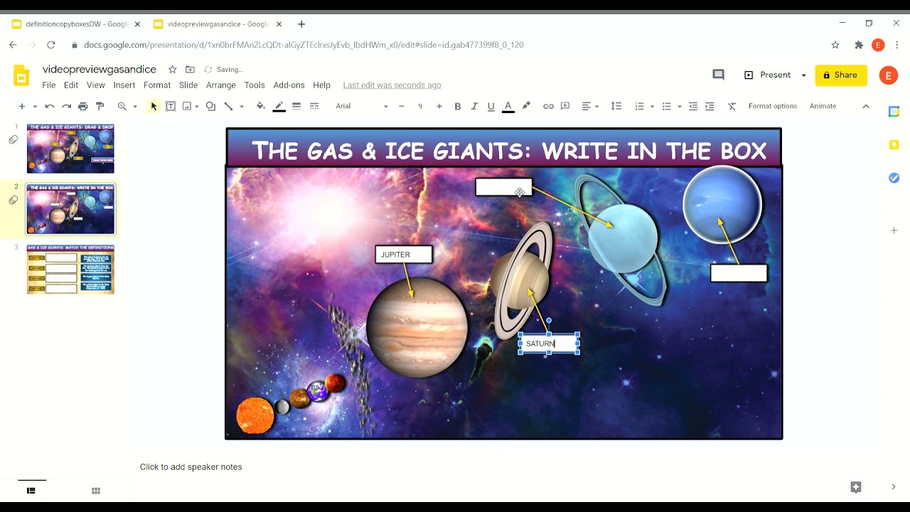 The Outer Planets: Digital Worksheets: Drag & Drop: Distance Learning