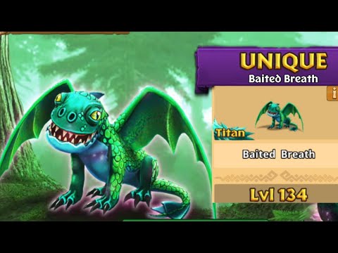 Baited Breath Max Level 134 Titan Mode - Unique Small Shadow - Dragons:Rise of Berk