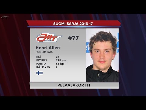 JHT Suomi-sarja 2016-17 pelaajakortti: Henri Allen