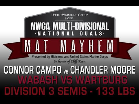 133 Connor Campo v Chandler Moore - 2015 NWCA Multi-Divisional Duals - D3 Semi-Final
