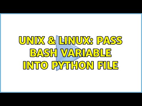 Unix Linux Pass Bash Variable Into Python File