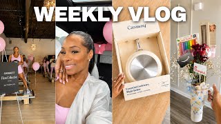 VLOG | HOSTING MY FIRST EVENT! Busy mom life + new home finds