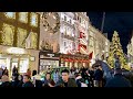 Luxury London Christmas Walk Tour 2025 Central London Christmas Lights Market 4K HDR