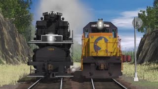Trainz 2019 C&O 2-6-6-6 H8 Crash