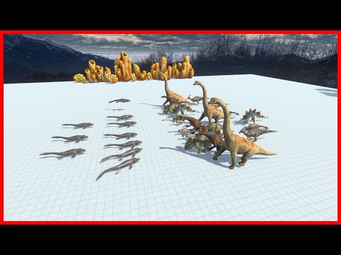 10x MINI MOSASAURUS VS 3x FACTIONS - ANIMAL REVOLT BATTLE SIMULATOR