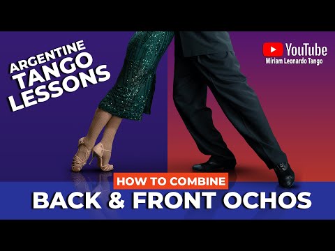ARGENTINE TANGO: Basic Step + Front & Back Ochos.  -  Tango lesson for beginners.
