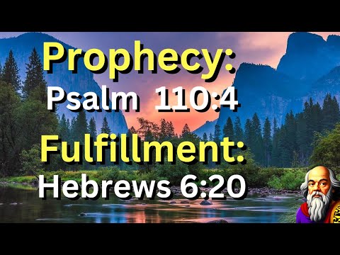 (Prophecy: Psalms 110:4) and (Fulfillment: Hebrews 6:20) “A Priest After Melchizedek’s Order”
