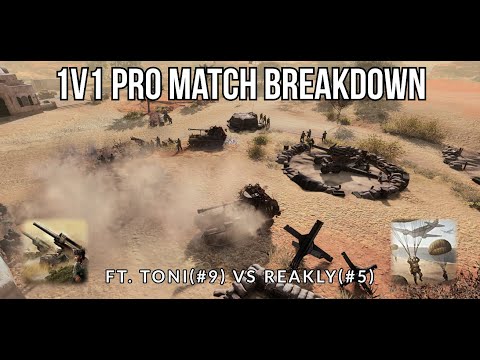 COH3 Pro-Match 1v1 Breakdown | Toni (#9 WM) vs Reakly (#5 USF) | Tunis