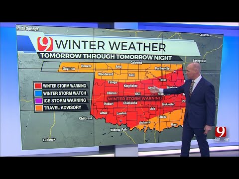 Winter Storm System Entering Oklahoma