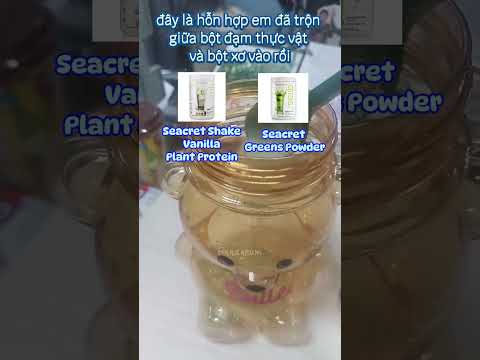 Tập gym and yoga nên uống gì - Bột Đạm Seacret Shake Vanilla Plant Protein & Bột Xơ Greens Powder
