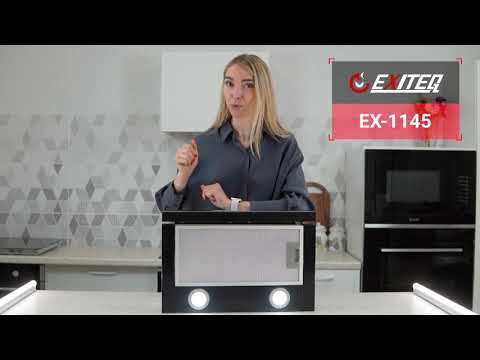 Телескопическая вытяжка EXITEQ EX-1145 black (50 см) - Видеообзор