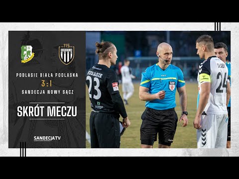 Podlasie Biała Podlaska - Sandecja Nowy Sącz 3:1 (2:0), skrót meczu | 01.03.2025